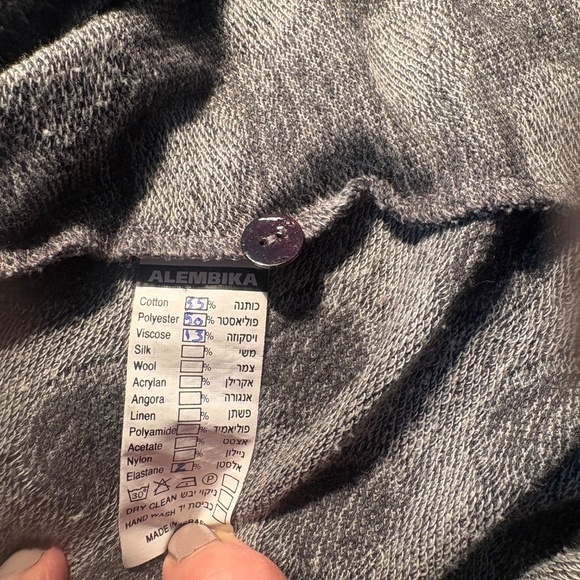 Plus sized ALEMBIKA contemporary  gray cardigan with modern design - Picture 7 of 7